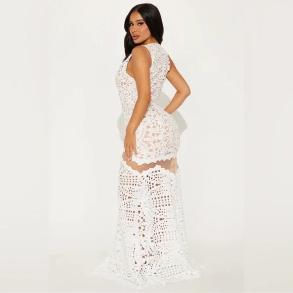 Andrea Embroidered Gown - White - Picture 2 of 5